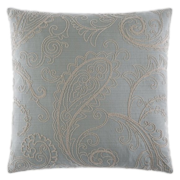 "Mattuck" Decorative Embroidered Throw Pillow Linen Suede